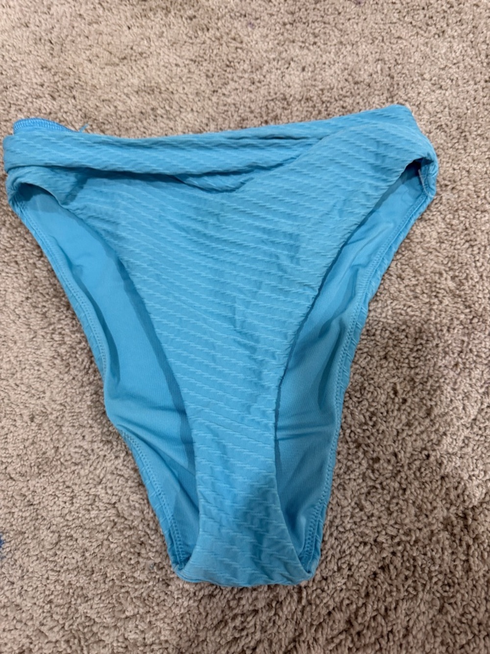 aerie Bright Blue Ribbed Bikini Bottoms